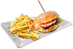 Chicken Burger Meal served at The House of Peri Peri Chicken