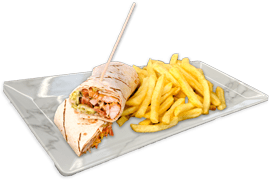 Peri Chicken Wrap Meal served at The House of Peri Peri Chicken
